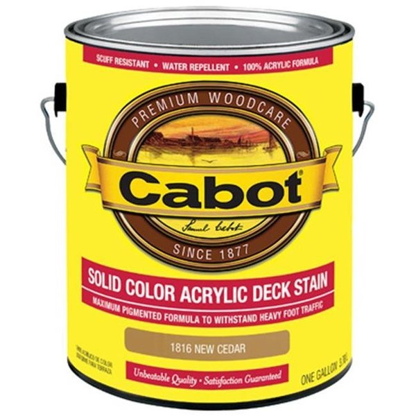 Samuel Cabot Inc Cabot Samuel 1816-07 Gallon Cedar Solid Color Acrylic Deck Stain - Pack of 4 149600